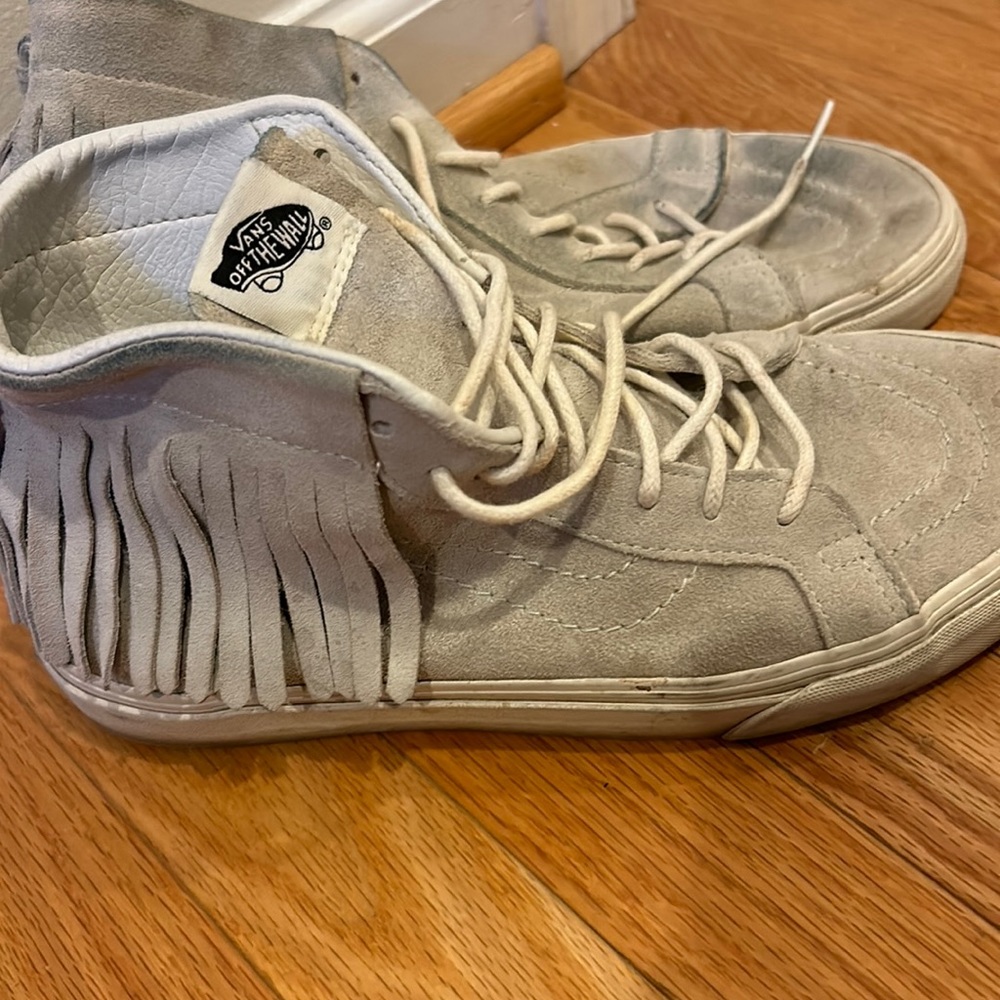 Vans SKII grey suede with fringe mens 7 / womens 8.5